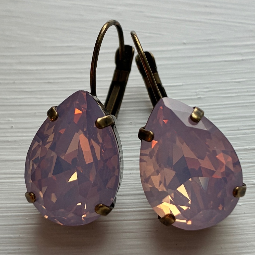 Teardrop crystal earrings